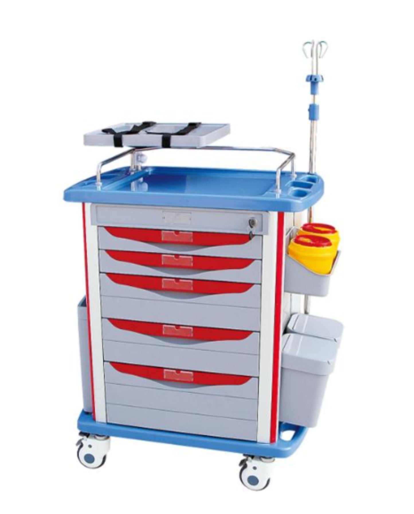 Emergency Trolley - ABS Cart 5 Drawer