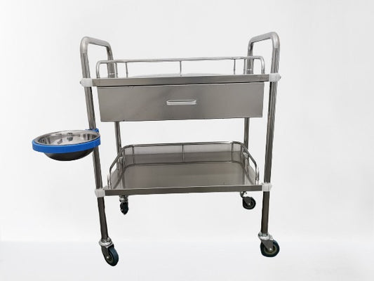 One Drawer Anaesthetic Trolley – Stainless Steel