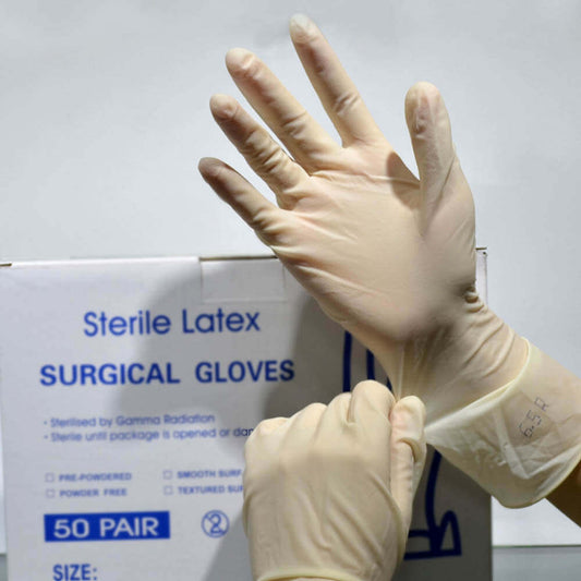 Latex Sterile Gloves - Box of 100 (MOQ 1 Case)