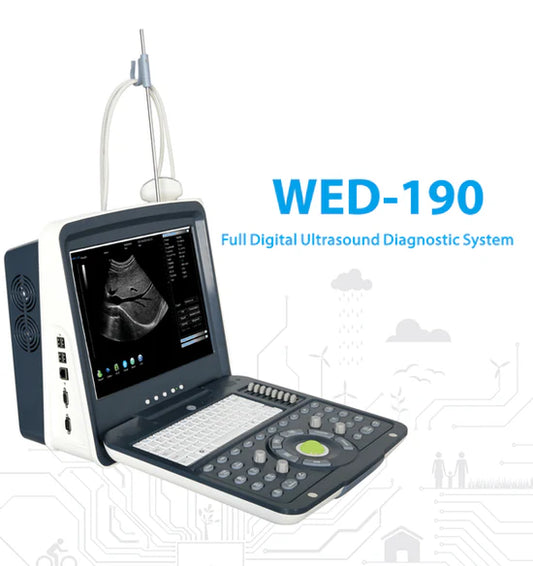 WED-190 Ultrasound Black/White Portable - with 15" LCD Monitor & 1 Probe